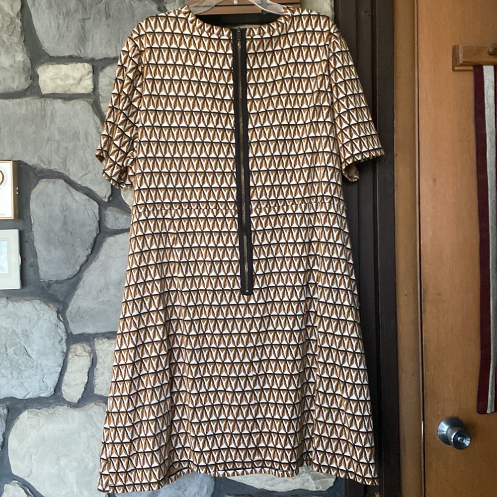 Size 4x Hutch Chevron Print vintage style dress with side pockets - Picture 5 of 11